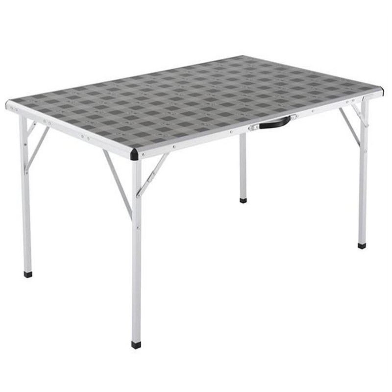 Table de camping pliante grise 80 x 70 x 60 cm