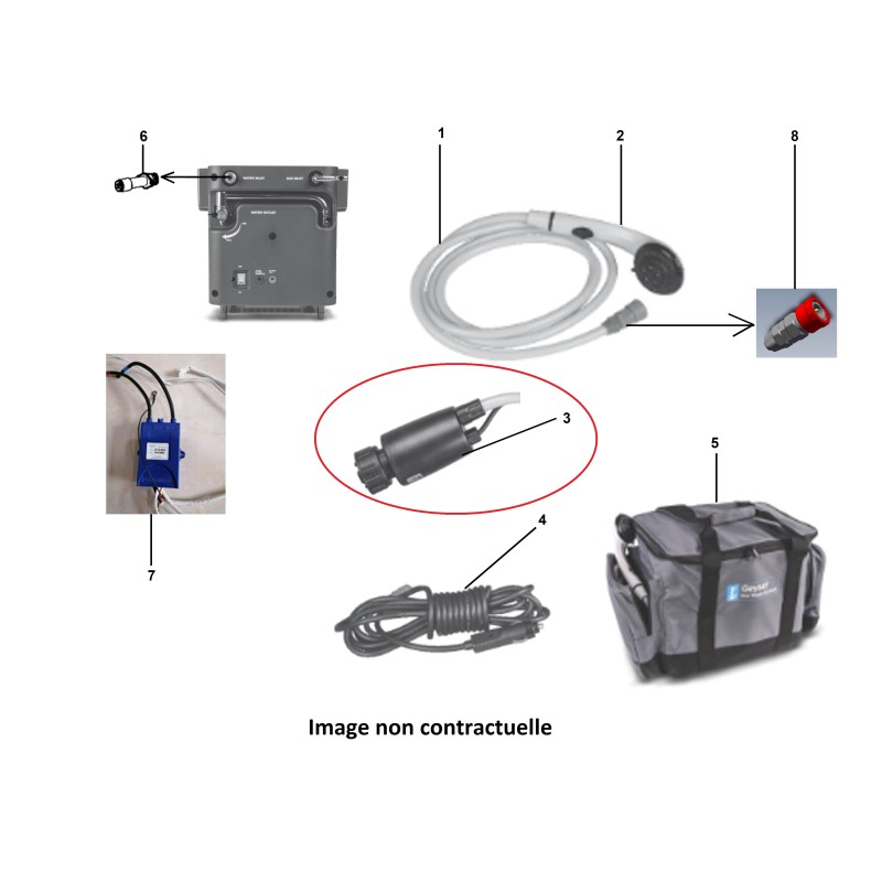AS-Schwabe Compteur électrique MID 230V avec fiche à contact de protection  - Accessoires de camping Berger Camping