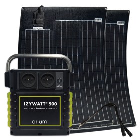 Station solaire IZYWATT 500 + 2 Panneaux solaire semi-rigides 50W - ORIUM