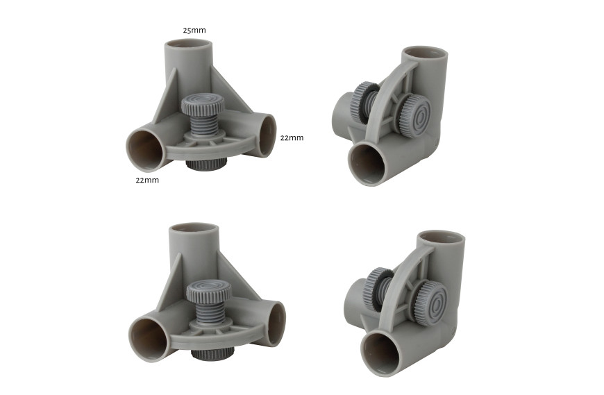 Lot de 4 pièces d'angle pour meuble 25/22mm - EUROTRAIL