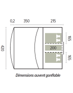 Auvent gonflable pour caravane pliante SEQUOIA - TRIGANO