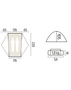 Tente de randonnée légère 1,9 kg  JAYA 2  / 2 places - JAMET