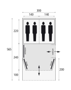 Tente BlackHawk 300 DELUXE POLY / 4 personnes - SAFARICA